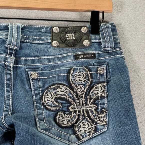 Miss Me Jeans Women's Size 28 Bootcut Denim Blue Pants JP6126B Made in USA - Picture 10 of 16